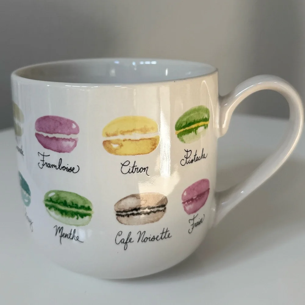 New! 🇫🇷🥐✨ Sur La Table Macaron Paris Stoneware Mug 15oz